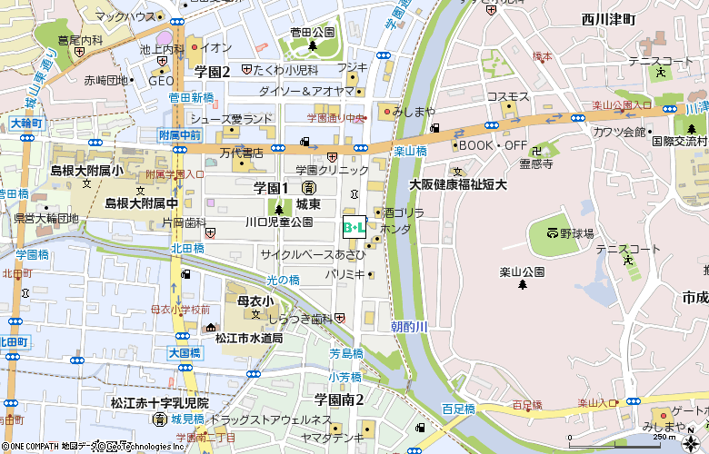 眼鏡市場　松江学園通り(00746)付近の地図